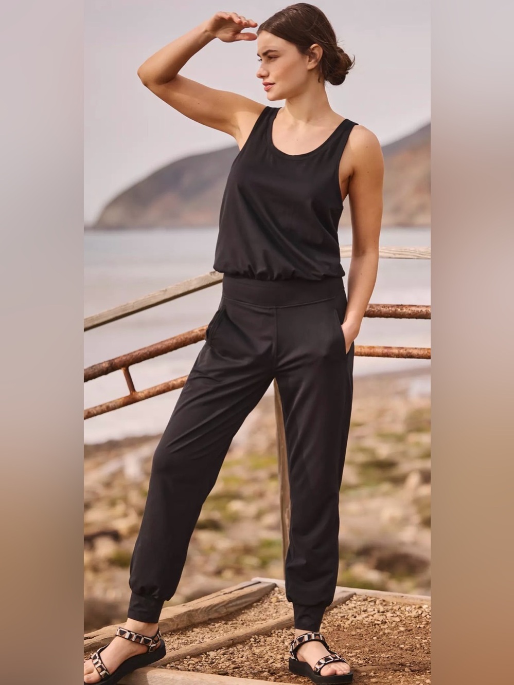 Sweaty Betty | Black Gary Jumpsuit women’s Size XS casual stretch jersey